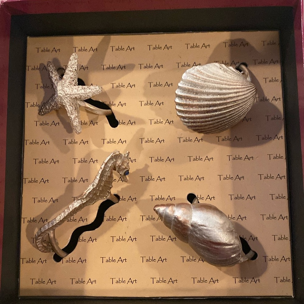 Table Art napkin rings ocean beach theme